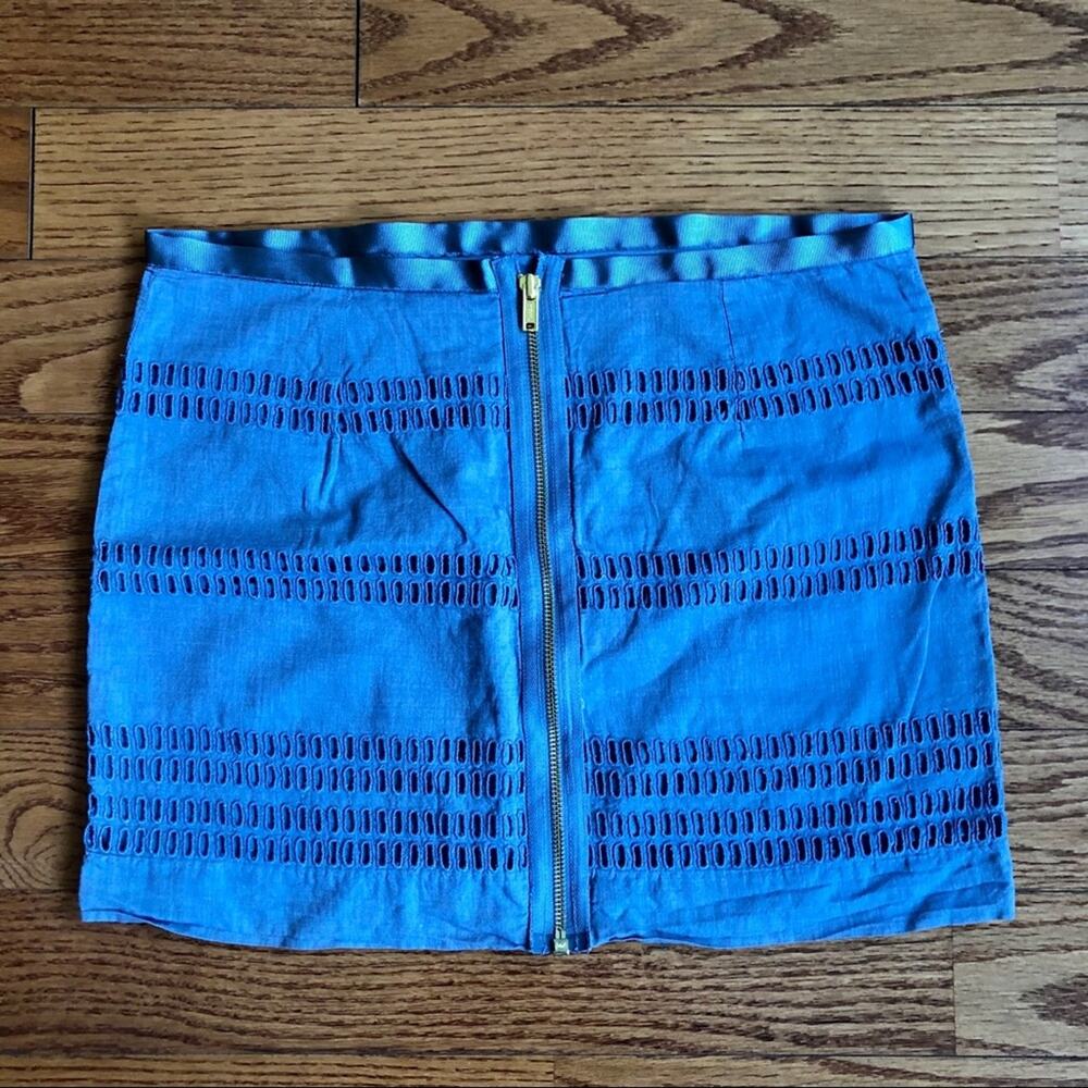 GAP Eyelet Lined Cotton Casual Blue Mini Skirt Women’s Size 4 NWOT - Picture 4 of 4